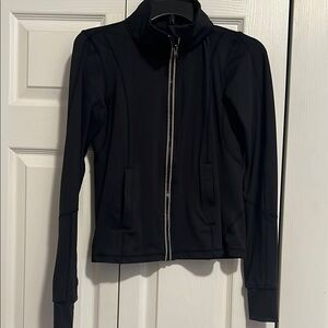 Miss Me Black Fitted Zip-Up Athletic Jacket